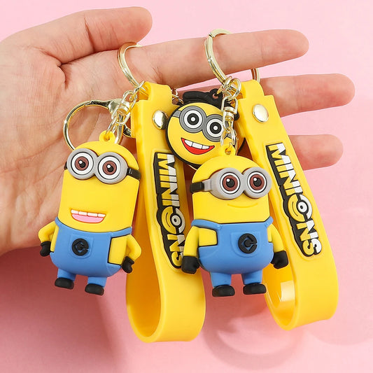 Llavero Minions Dibujos animados Modelo Silicona Colgante Accesorios Llavero