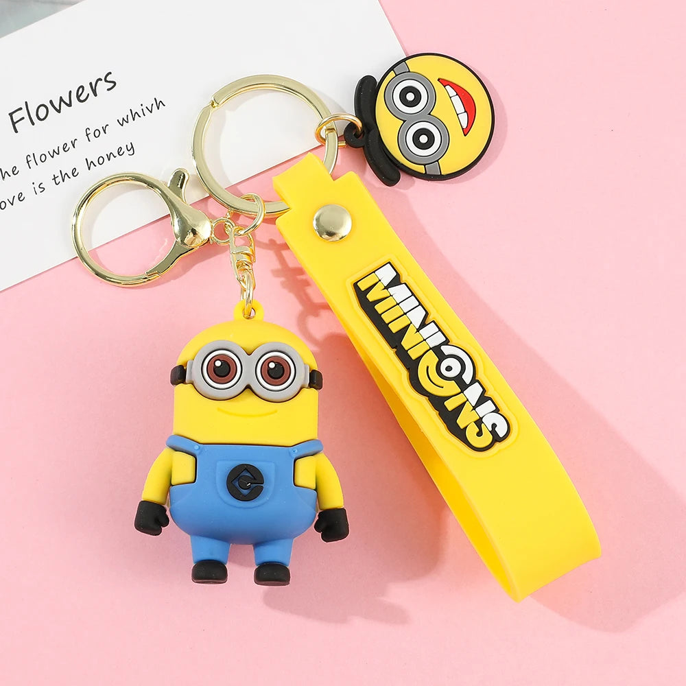 Llavero Minions Dibujos animados Modelo Silicona Colgante Accesorios Llavero