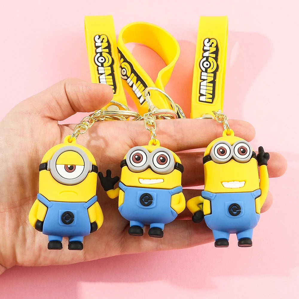 Llavero Minions Dibujos animados Modelo Silicona Colgante Accesorios Llavero