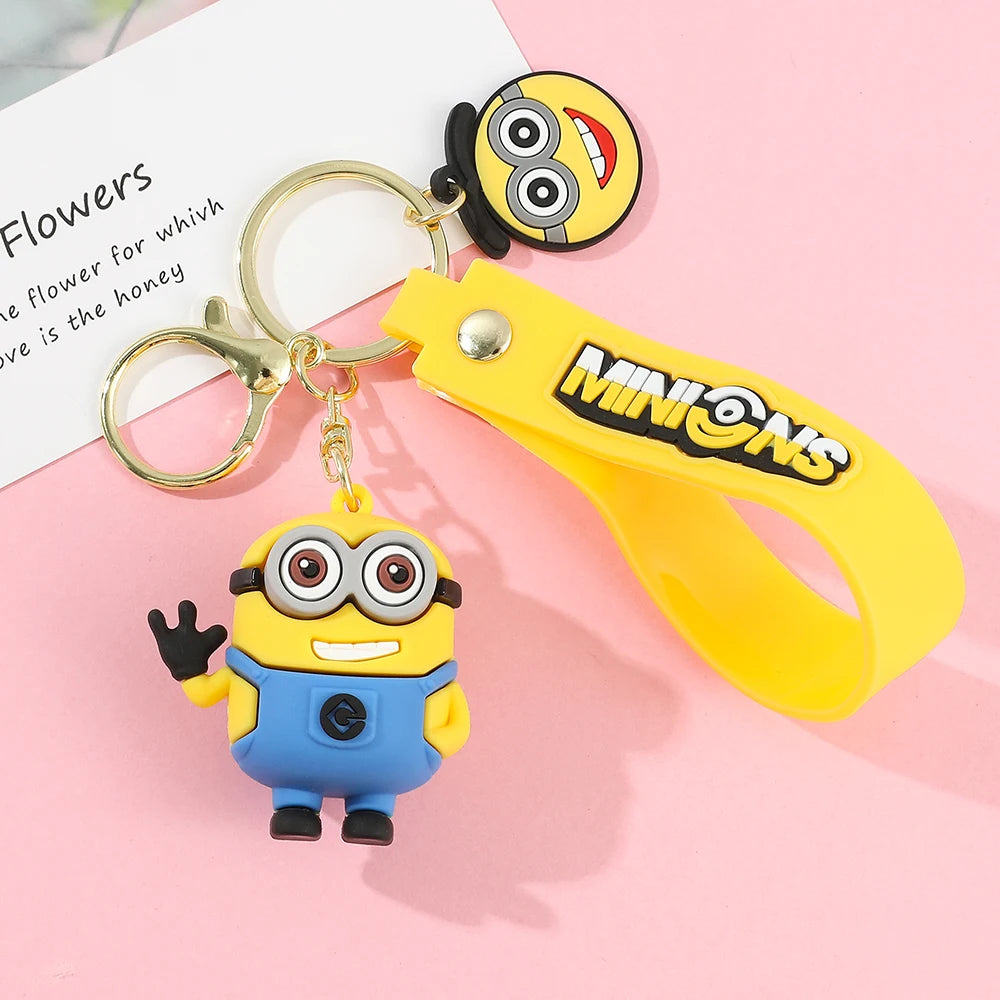 Llavero Minions Dibujos animados Modelo Silicona Colgante Accesorios Llavero