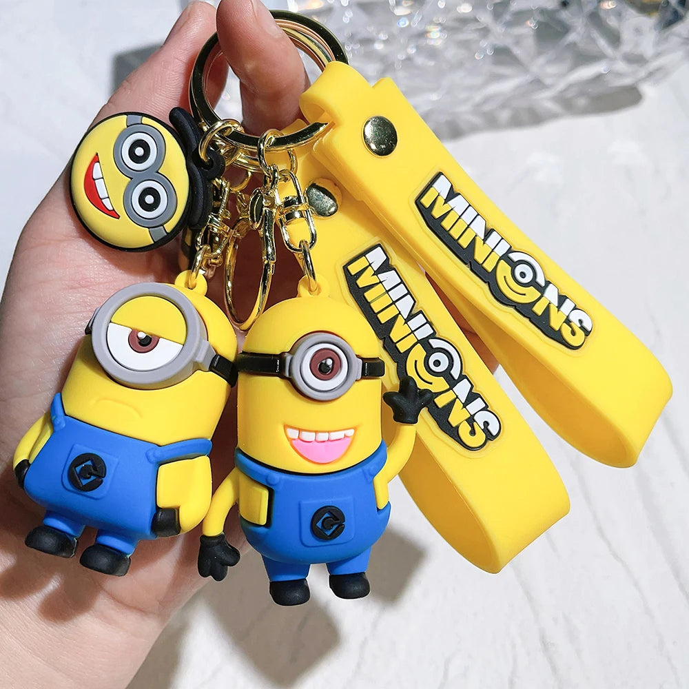 Llavero Minions Dibujos animados Modelo Silicona Colgante Accesorios Llavero