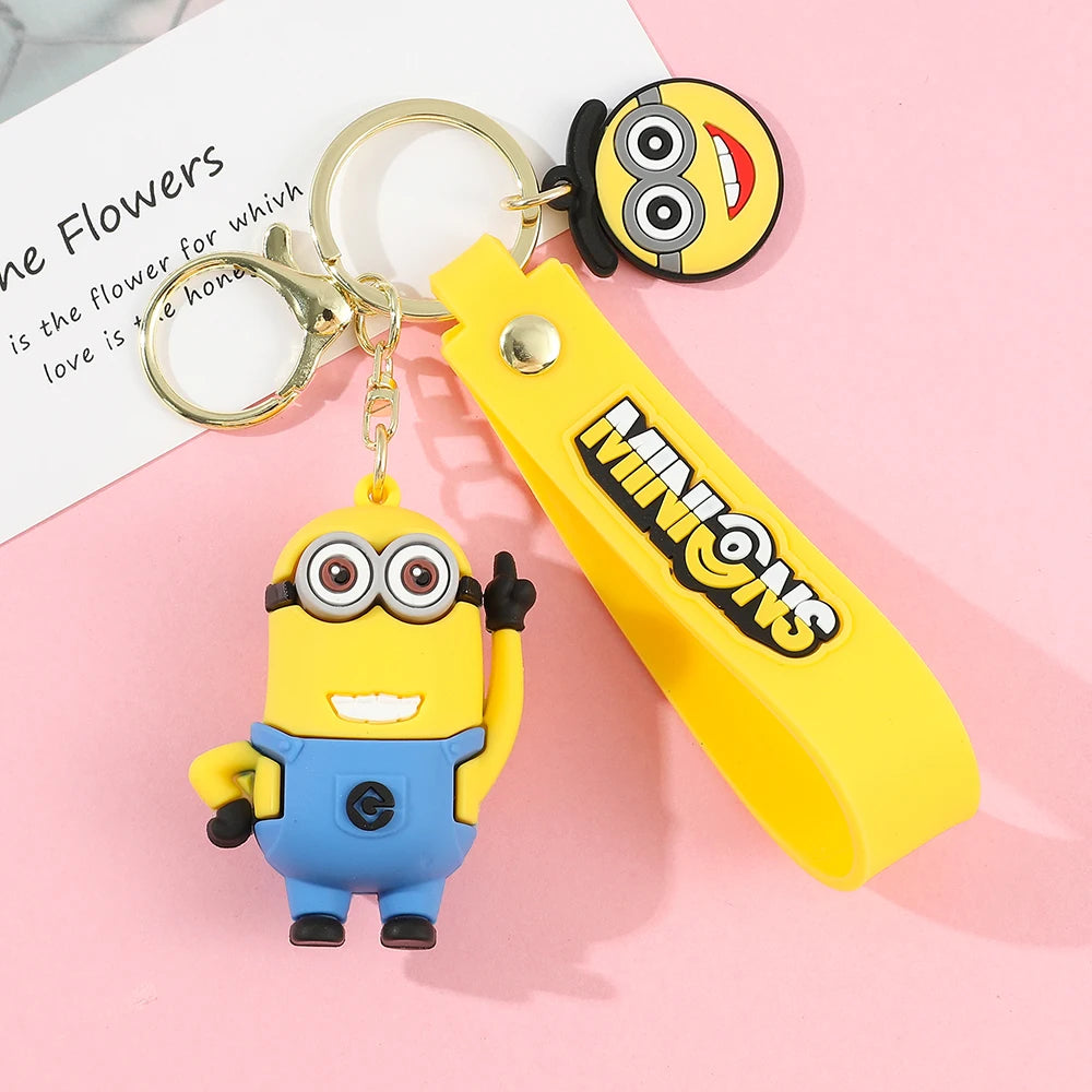 Llavero Minions Dibujos animados Modelo Silicona Colgante Accesorios Llavero