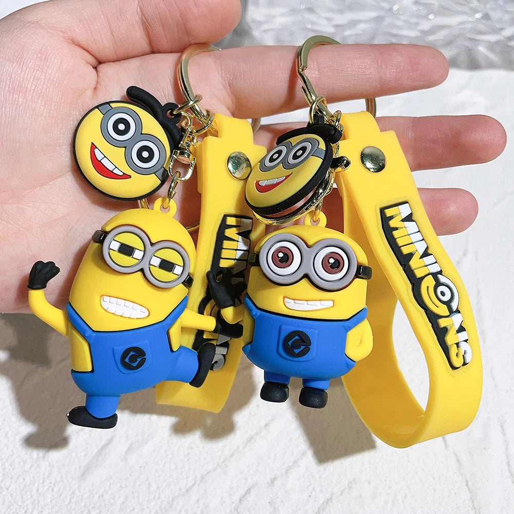 Llavero Minions Dibujos animados Modelo Silicona Colgante Accesorios Llavero