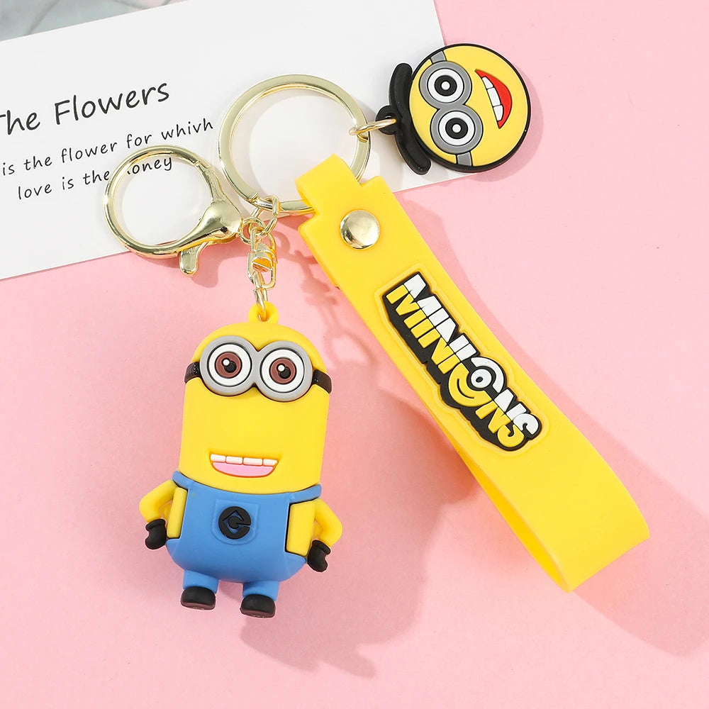 Llavero Minions Dibujos animados Modelo Silicona Colgante Accesorios Llavero