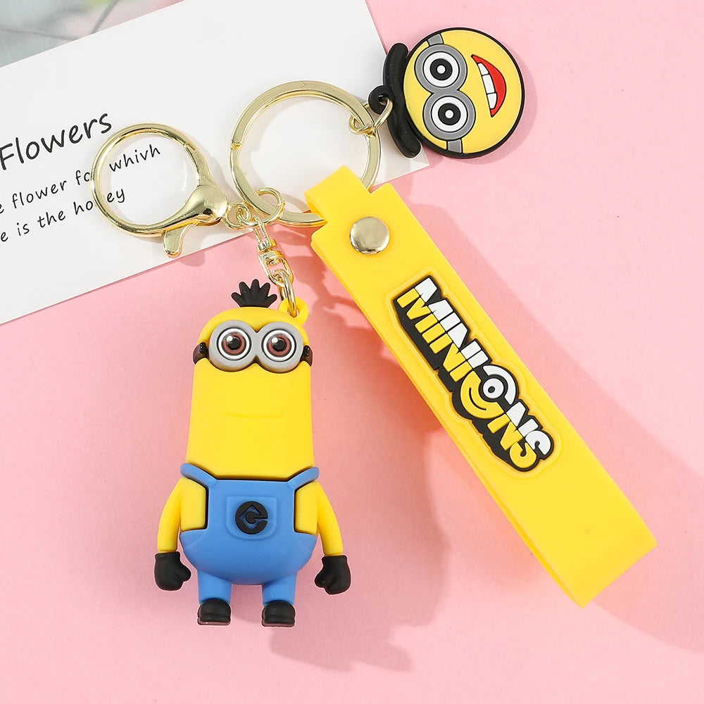 Llavero Minions Dibujos animados Modelo Silicona Colgante Accesorios Llavero