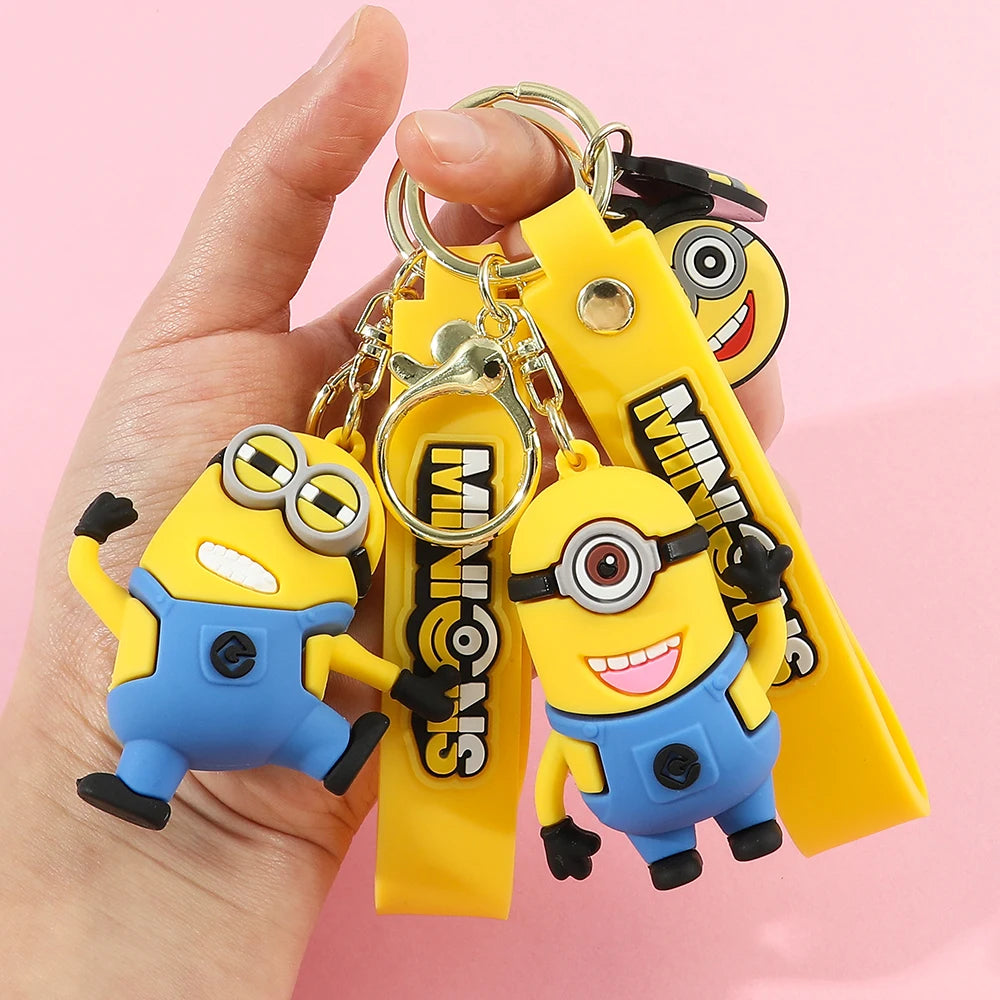 Llavero Minions Dibujos animados Modelo Silicona Colgante Accesorios Llavero