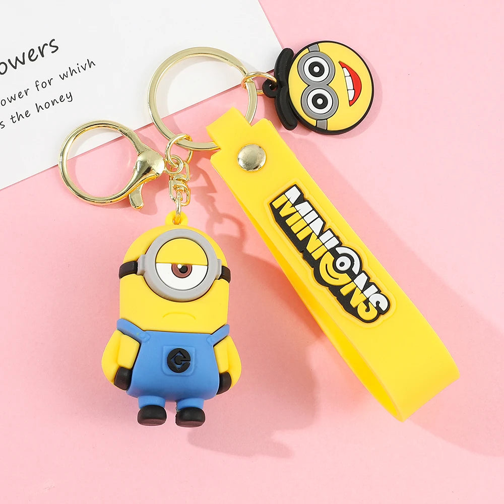 Llavero Minions Dibujos animados Modelo Silicona Colgante Accesorios Llavero