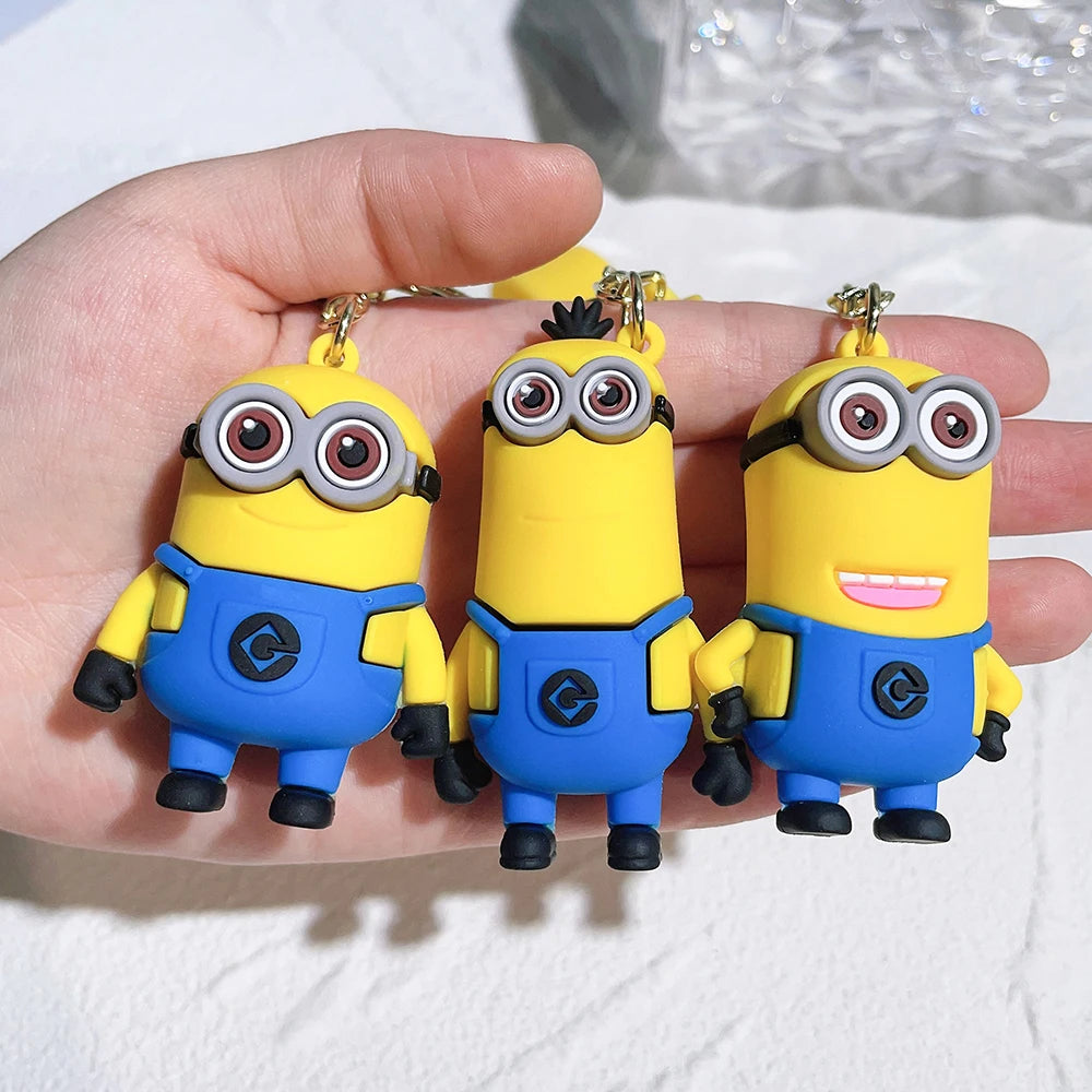 Llavero Minions Dibujos animados Modelo Silicona Colgante Accesorios Llavero