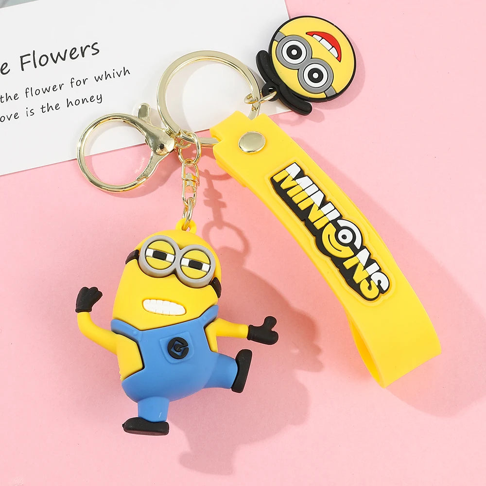 Llavero Minions Dibujos animados Modelo Silicona Colgante Accesorios Llavero